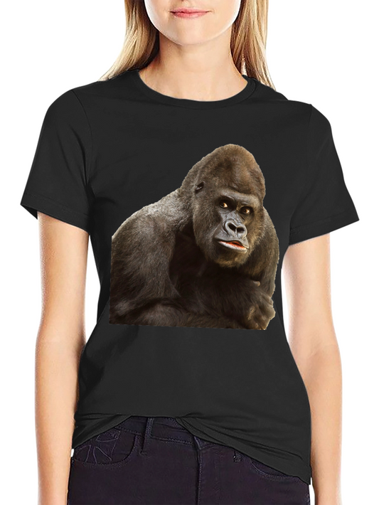 Gorilla Graphic Black T-Shirt - Animal Lover Tee