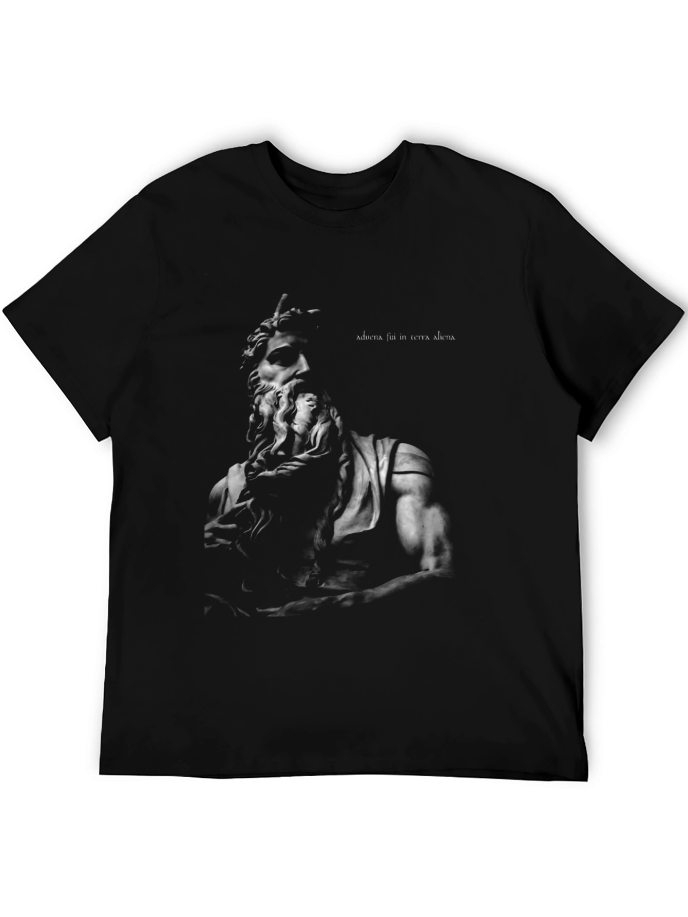 Statue Graphic Black T-Shirt - Modern Urban Style