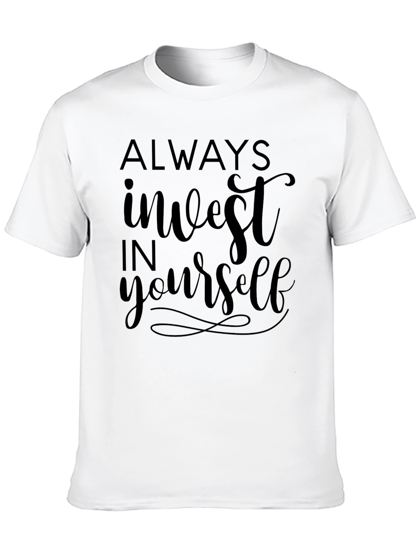 Invest in Yourself Graphic Tee - Black