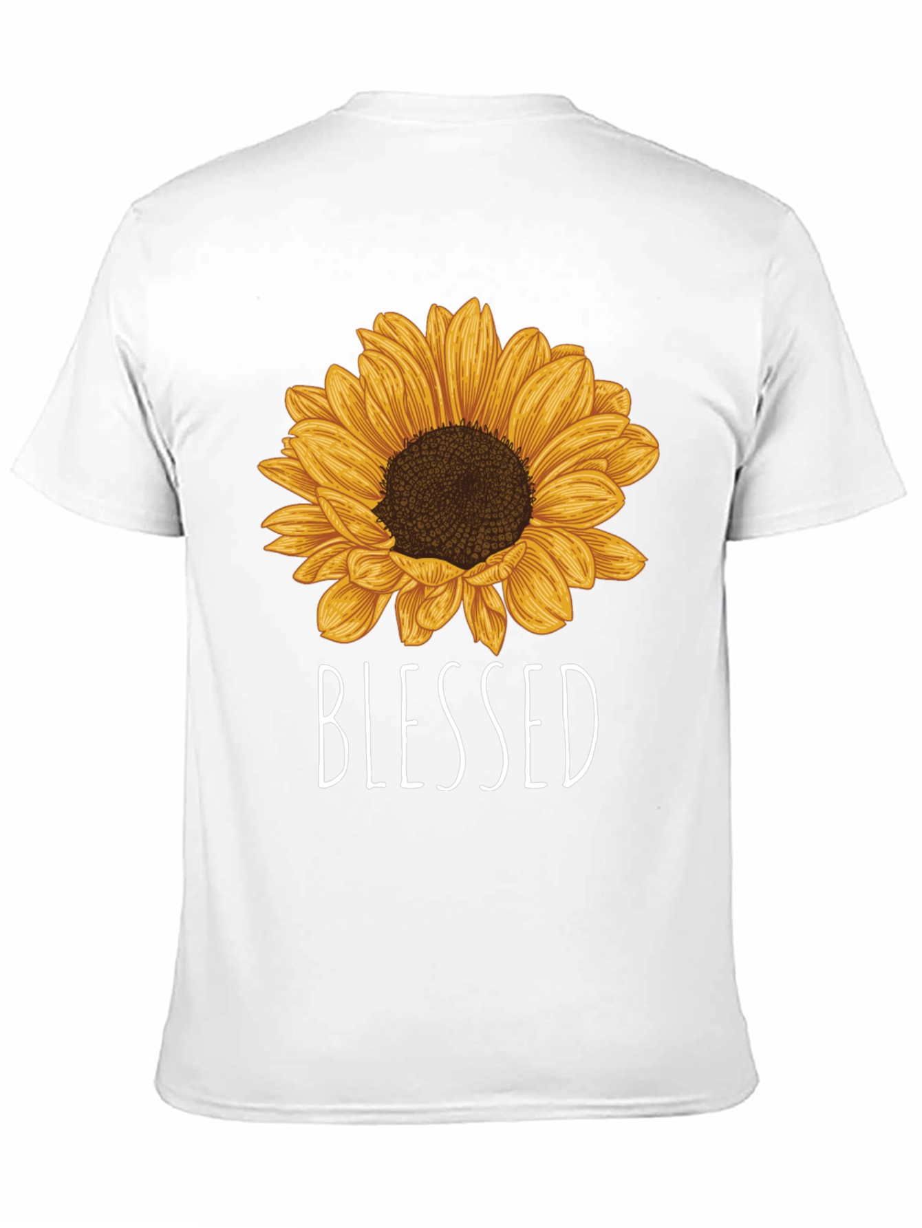 Blessed Sunflower Graphic Tee - Black