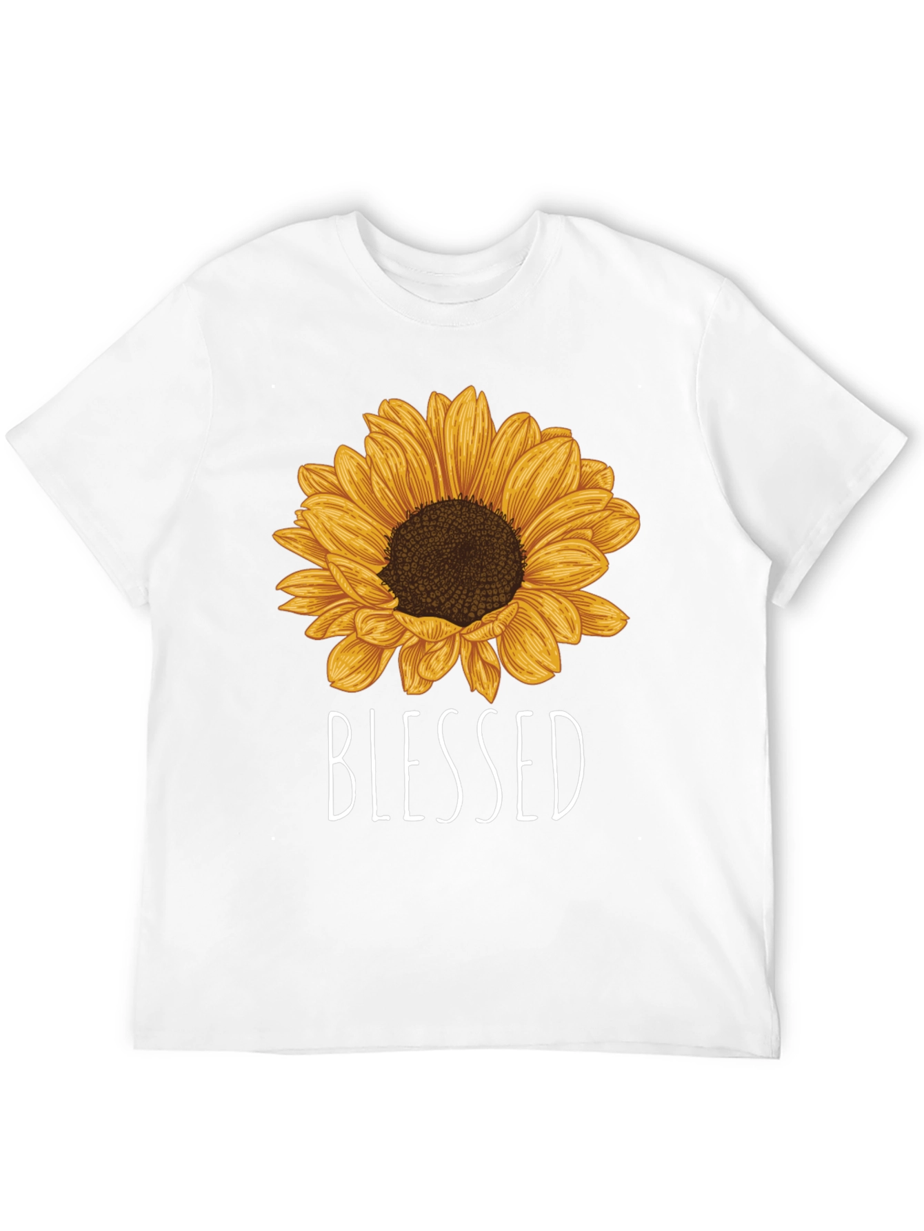 Blessed Sunflower Graphic Tee - Black