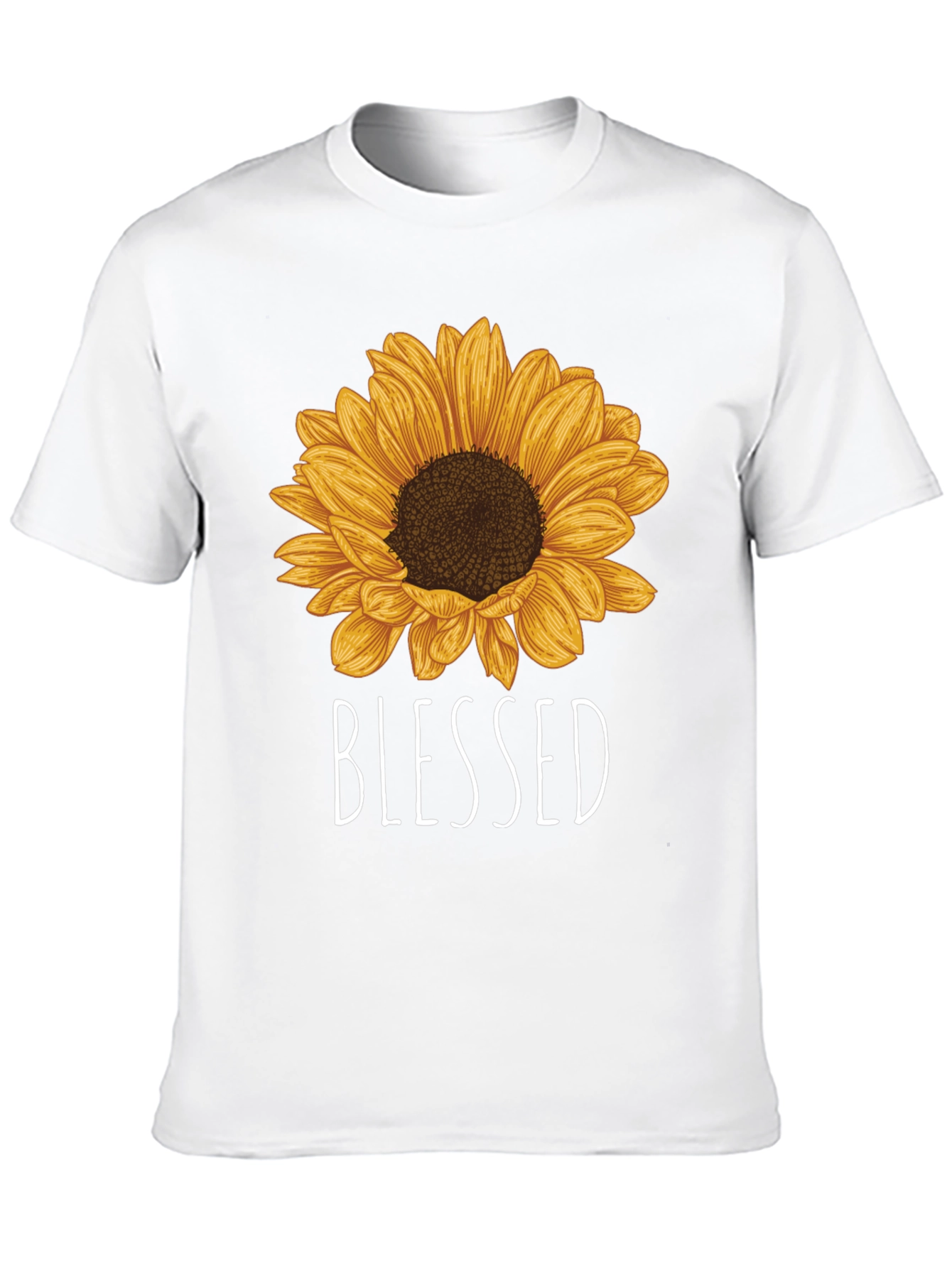 Blessed Sunflower Graphic Tee - Black
