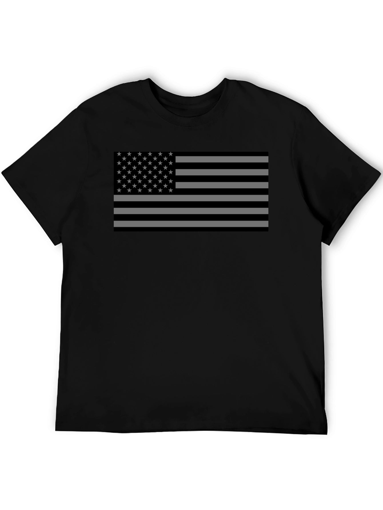 Black USA Flag Graphic T-Shirt - Patriotic Tee