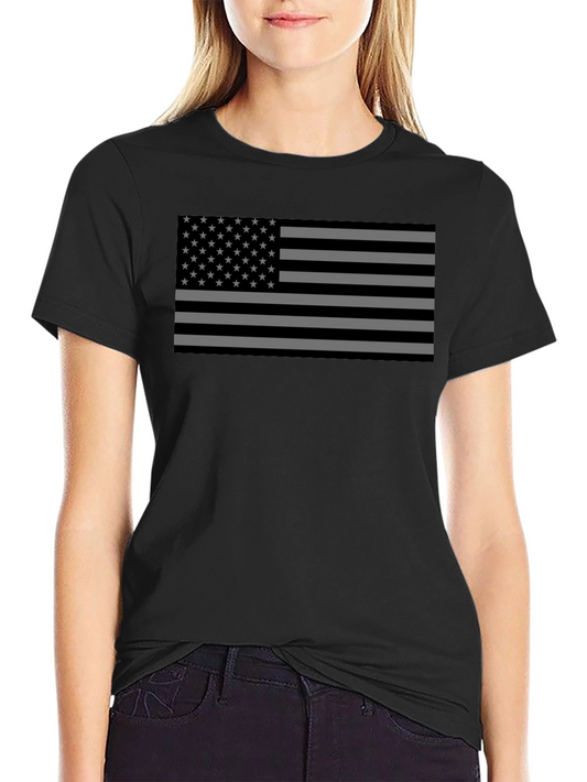 Black USA Flag Graphic T-Shirt - Patriotic Tee