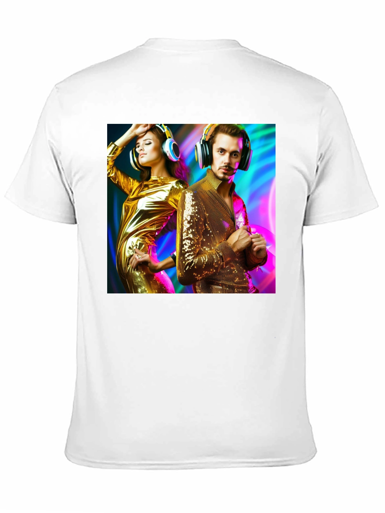 Retro Disco Couple Graphic T-Shirt
