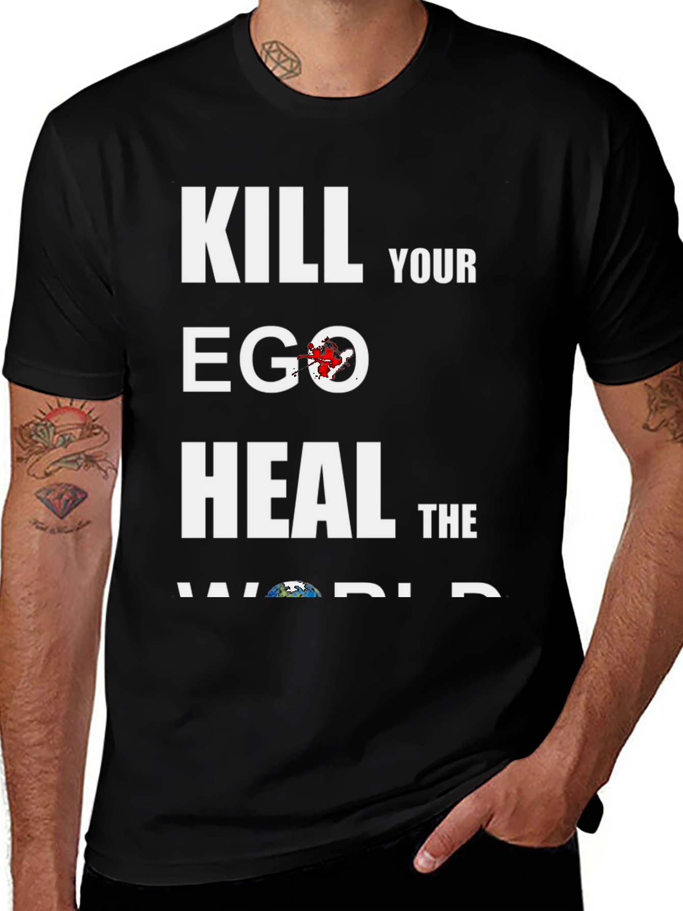 Kill Your Ego Heal The World Graphic T-Shirt