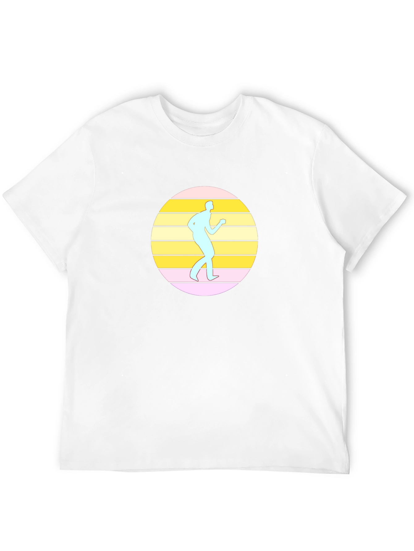 Retro Dancer Graphic Tee - Black Cotton T-Shirt