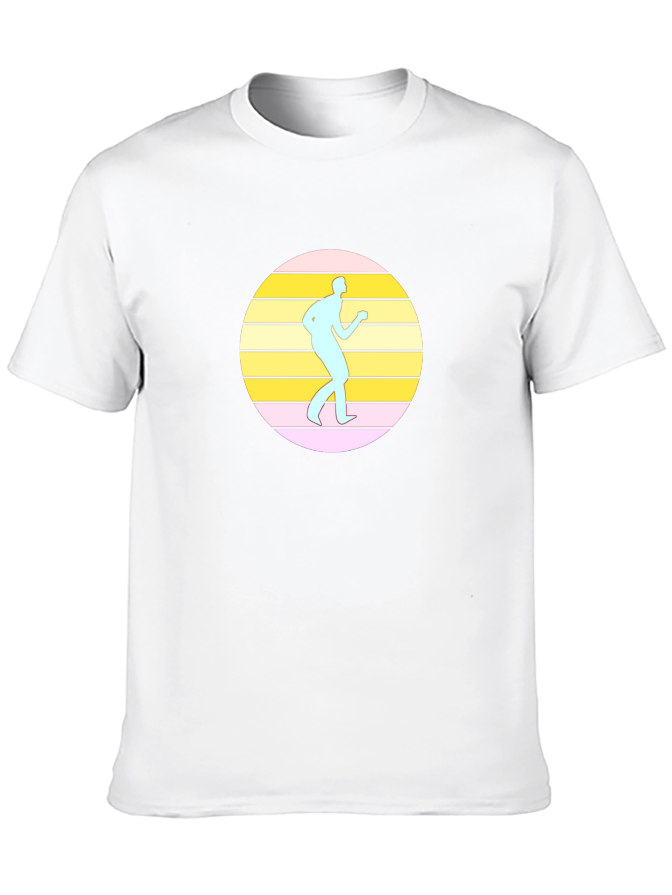 Retro Dancer Graphic Tee - Black Cotton T-Shirt