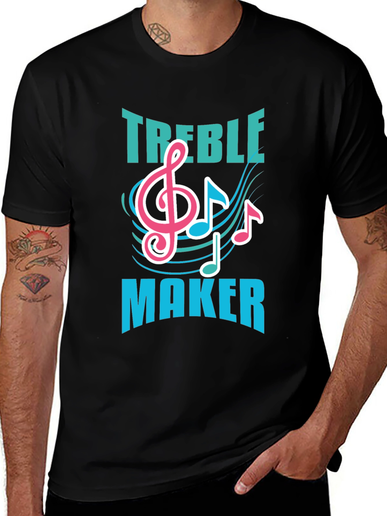 Treble Maker Black T-Shirt - Music Lover Tee
