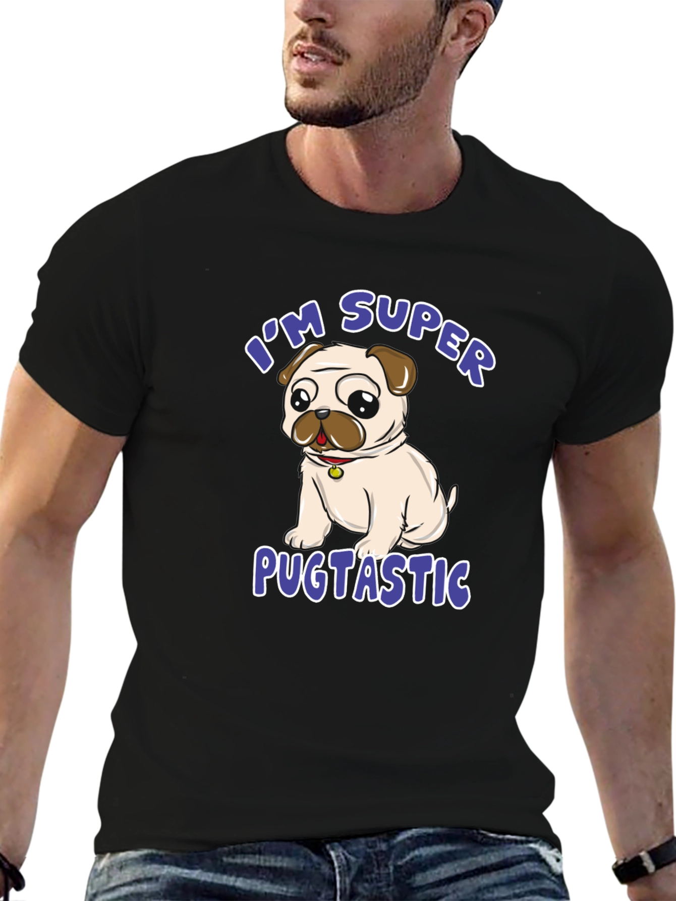 Super Pugtastic T-Shirt - Cute Pug Design