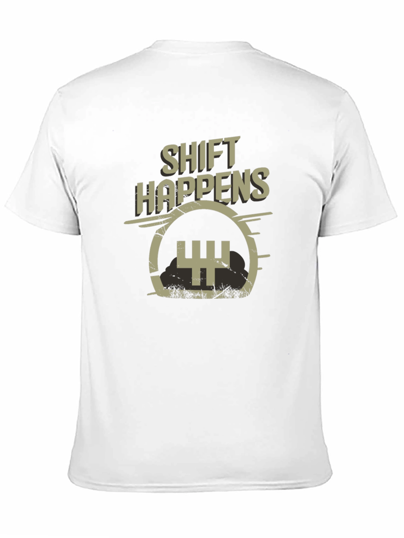 Shift Happens Mens Black Graphic Tee