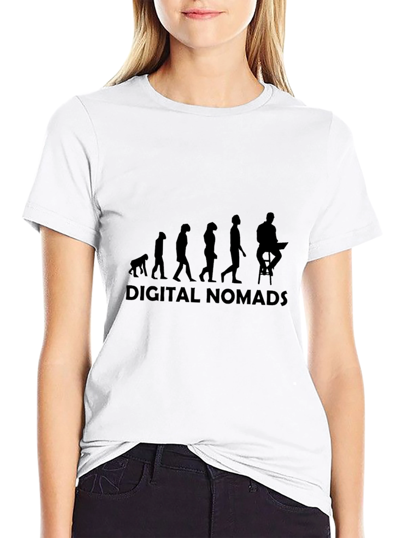 Digital Nomads Evolution Black T-Shirt