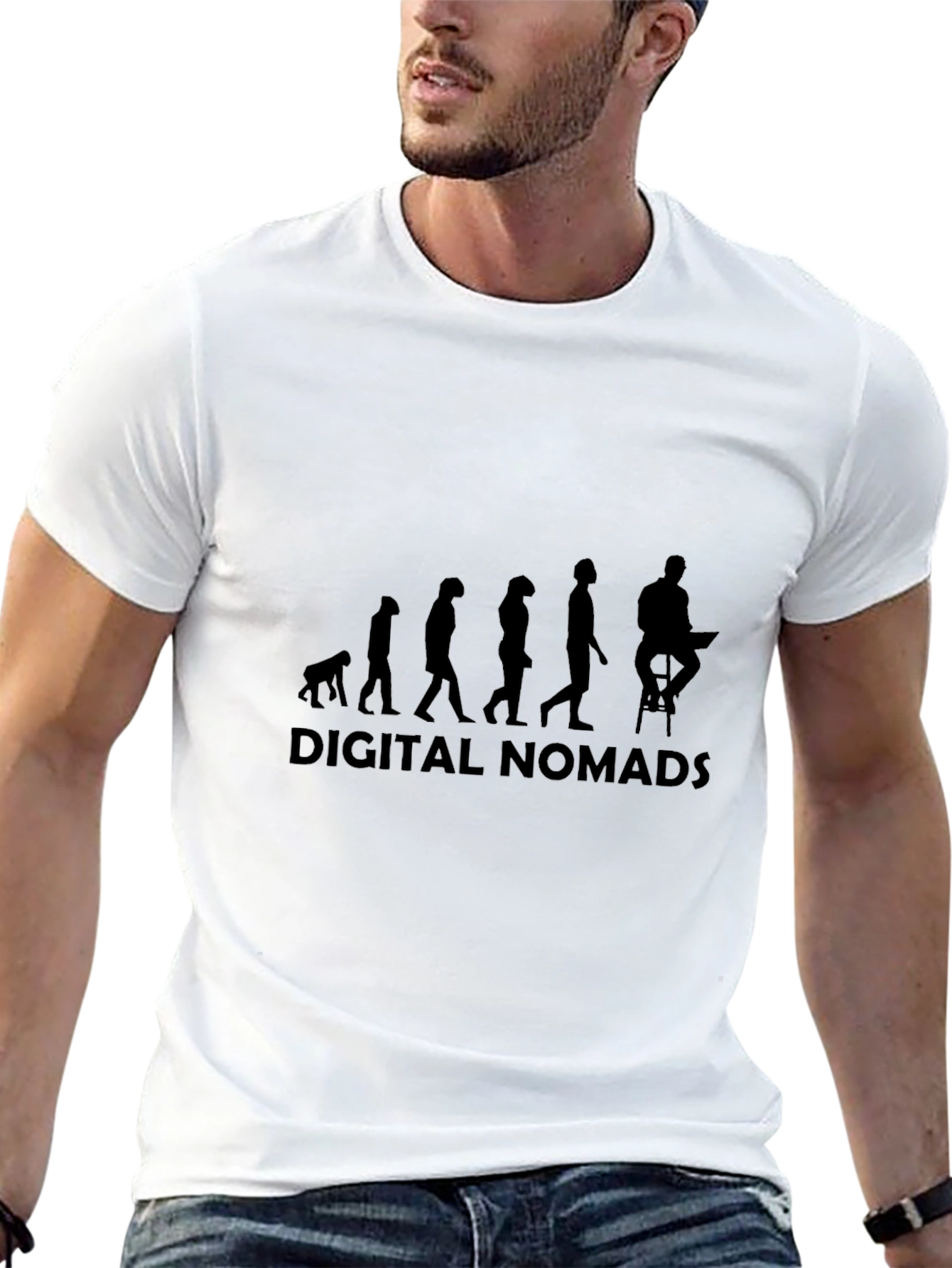 Digital Nomads Evolution Black T-Shirt