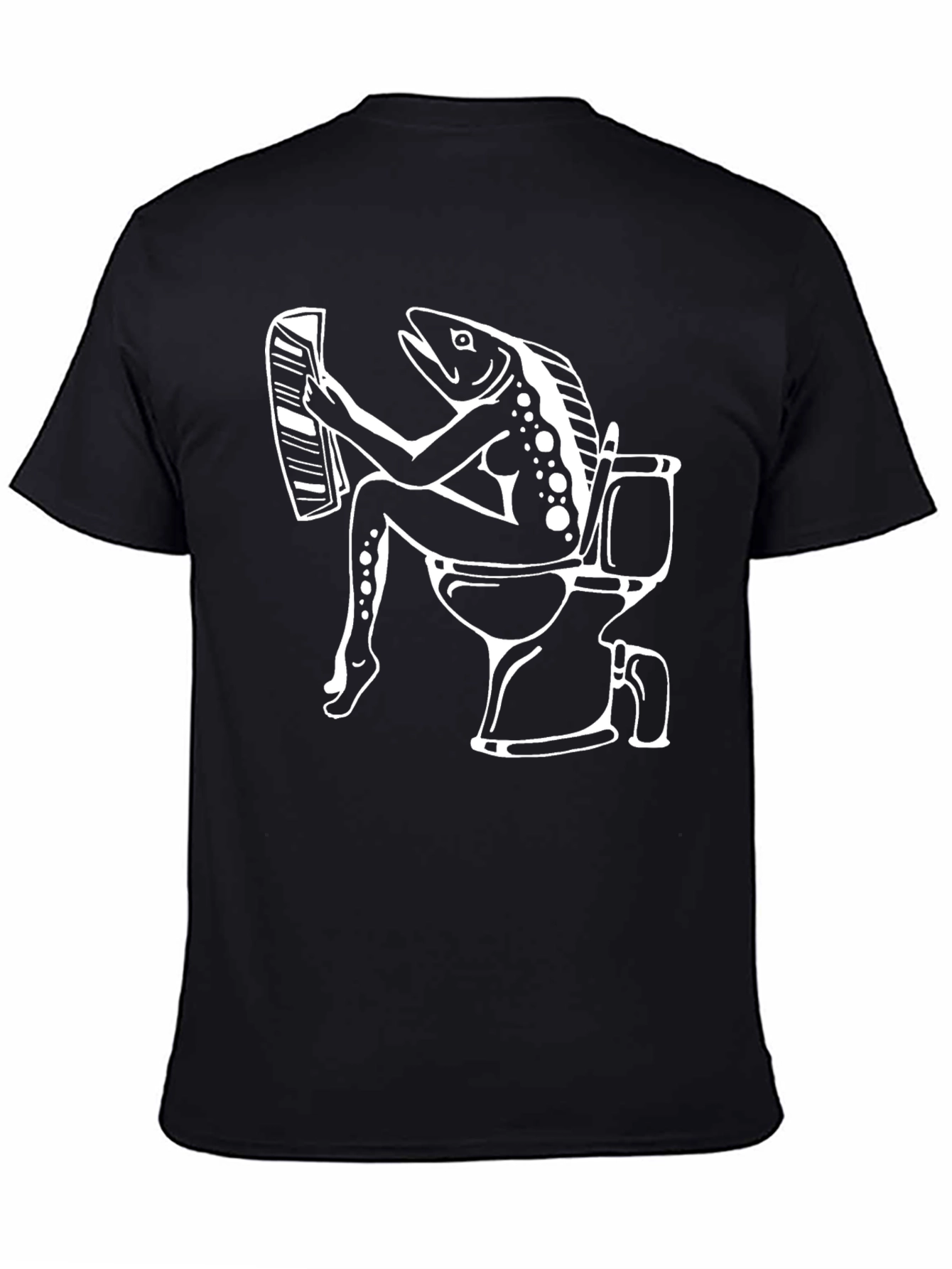 Funny Fish Reading on Toilet T-Shirt