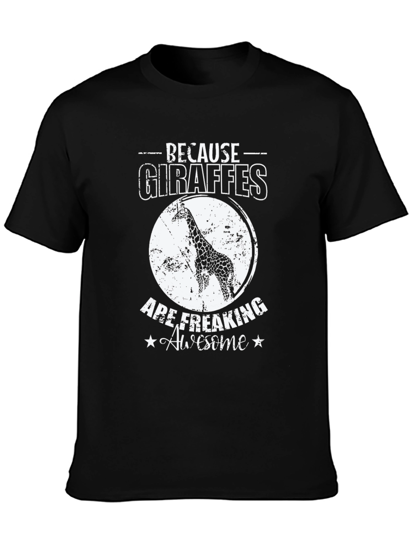 Giraffe Lover Black Graphic Tee