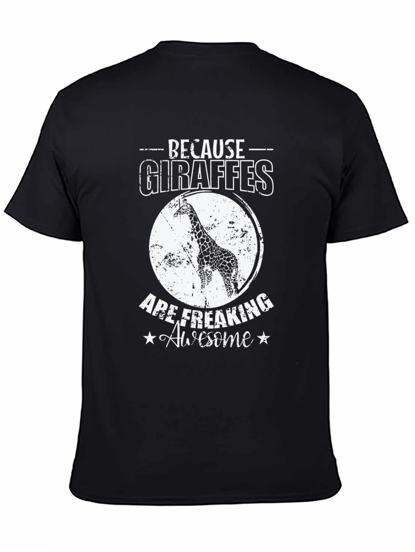 Giraffe Lover Black Graphic Tee