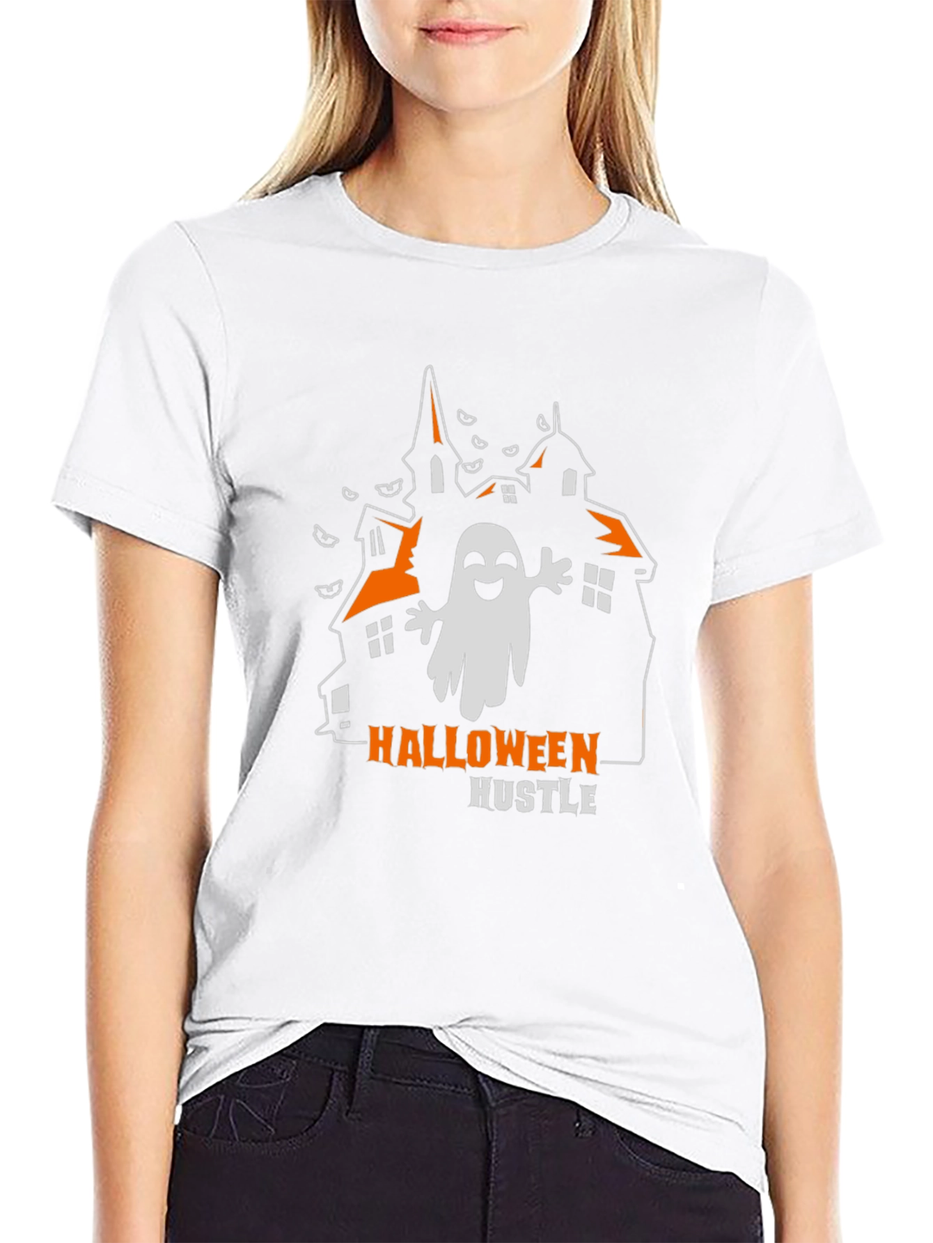 Halloween Hustle Ghost T-Shirt - Spooky Season Apparel