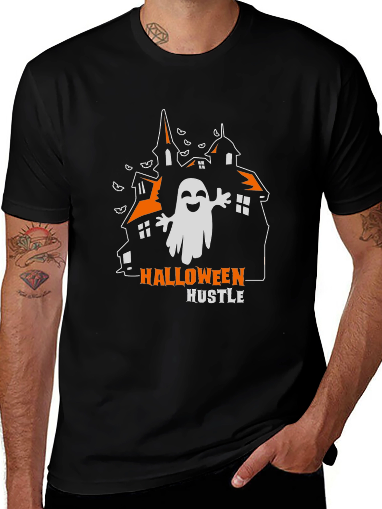Halloween Hustle Ghost T-Shirt - Spooky Season Apparel