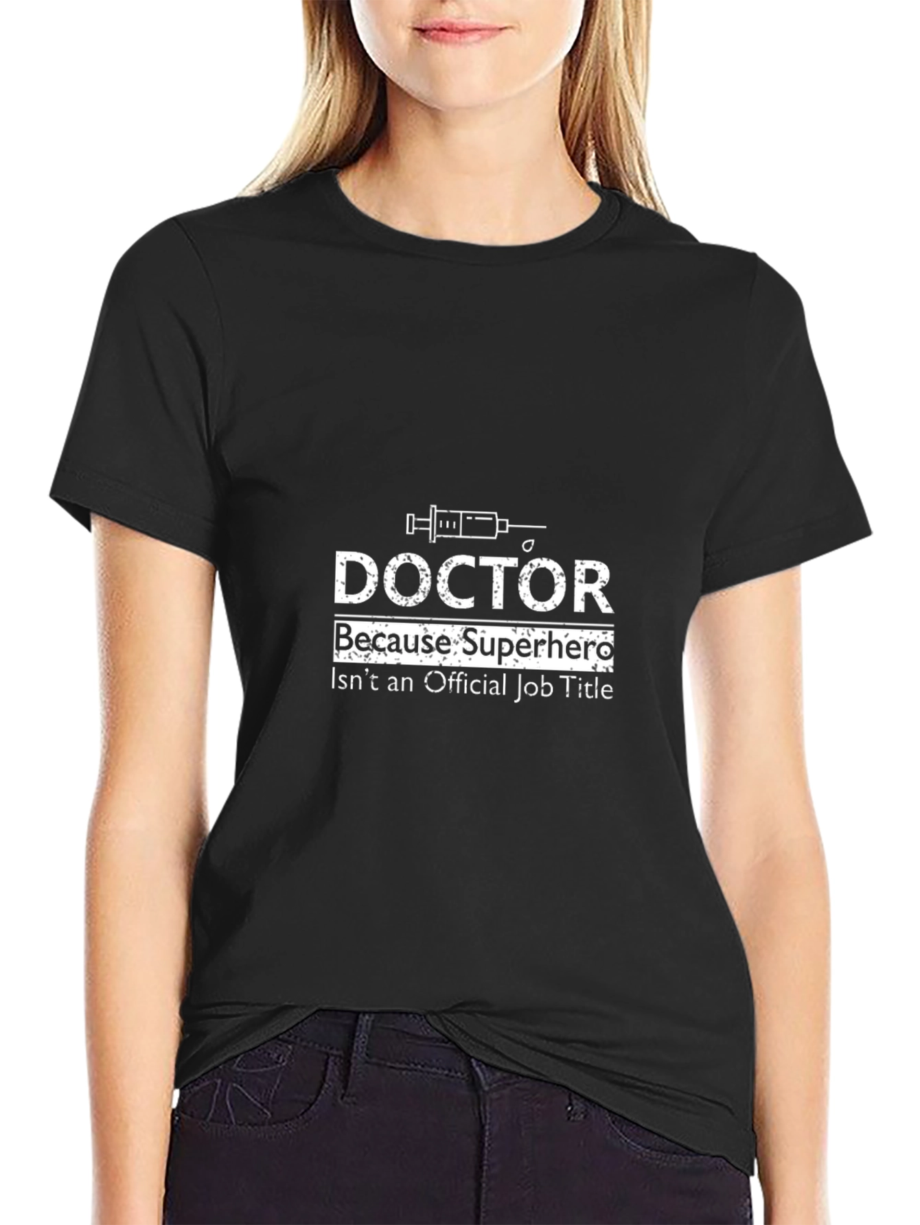 Doctor Superhero T-Shirt - Black Cotton