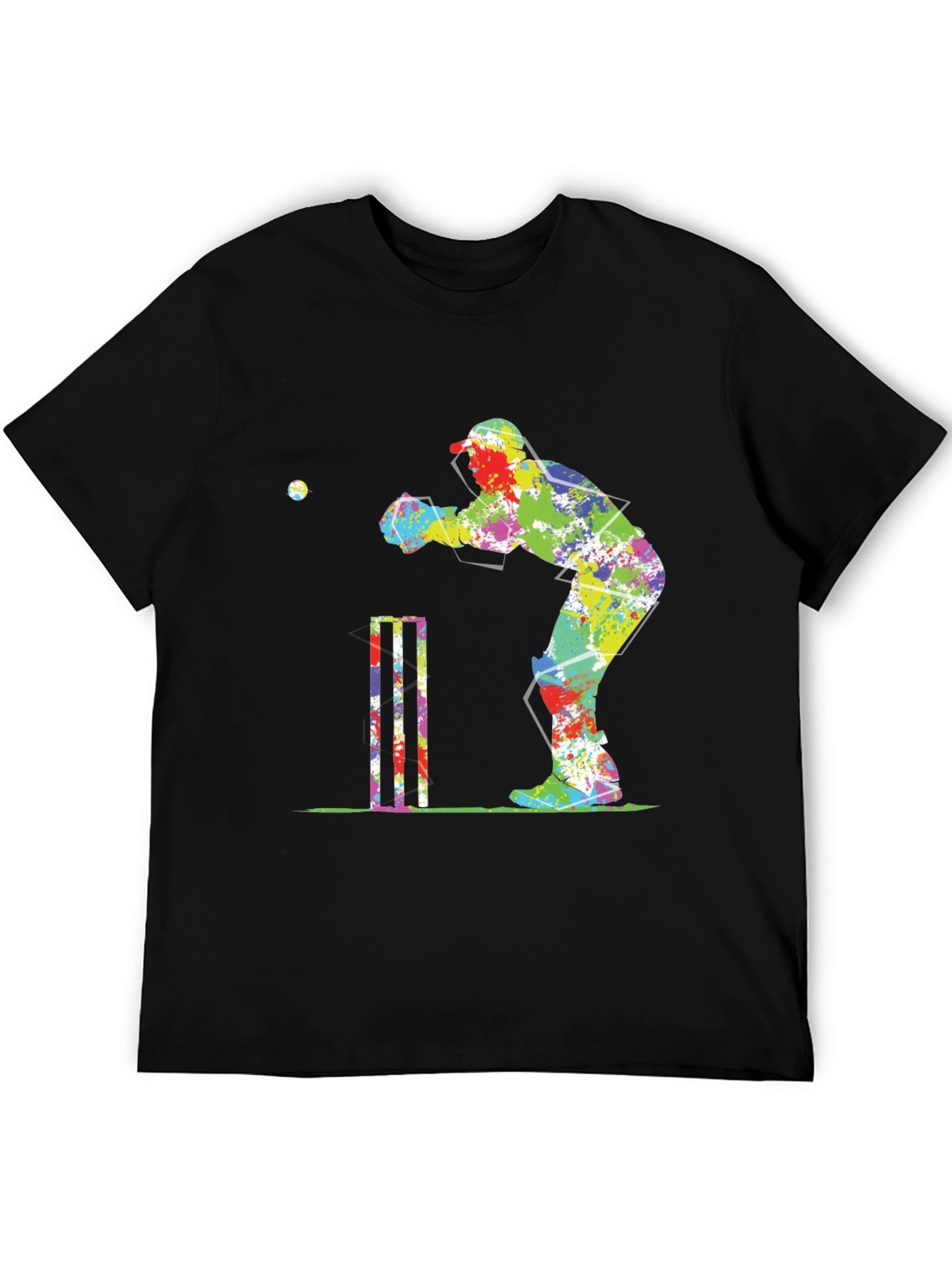 Cricket Player Splash Graphic Tee