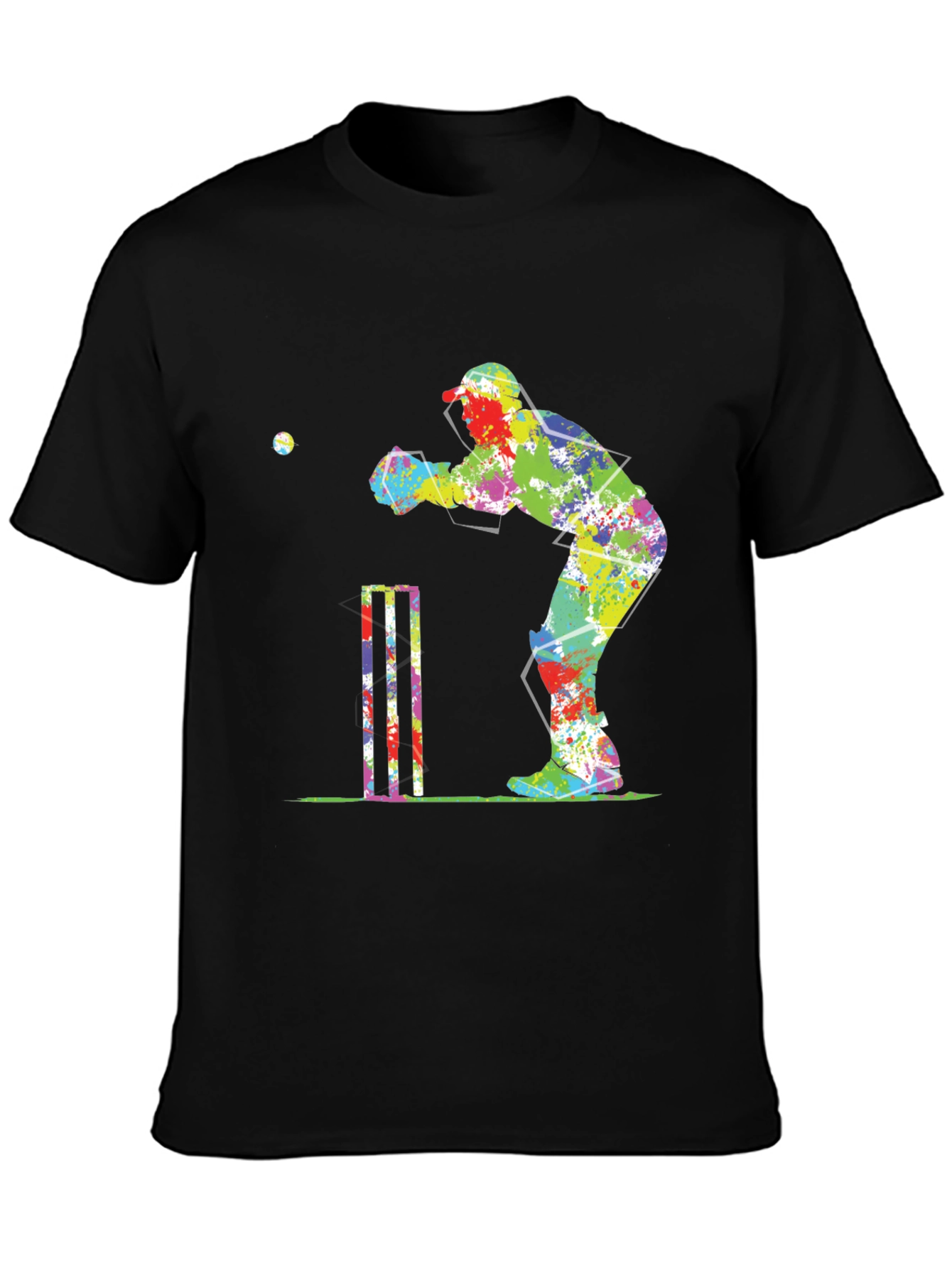 Cricket Player Splash Graphic Tee