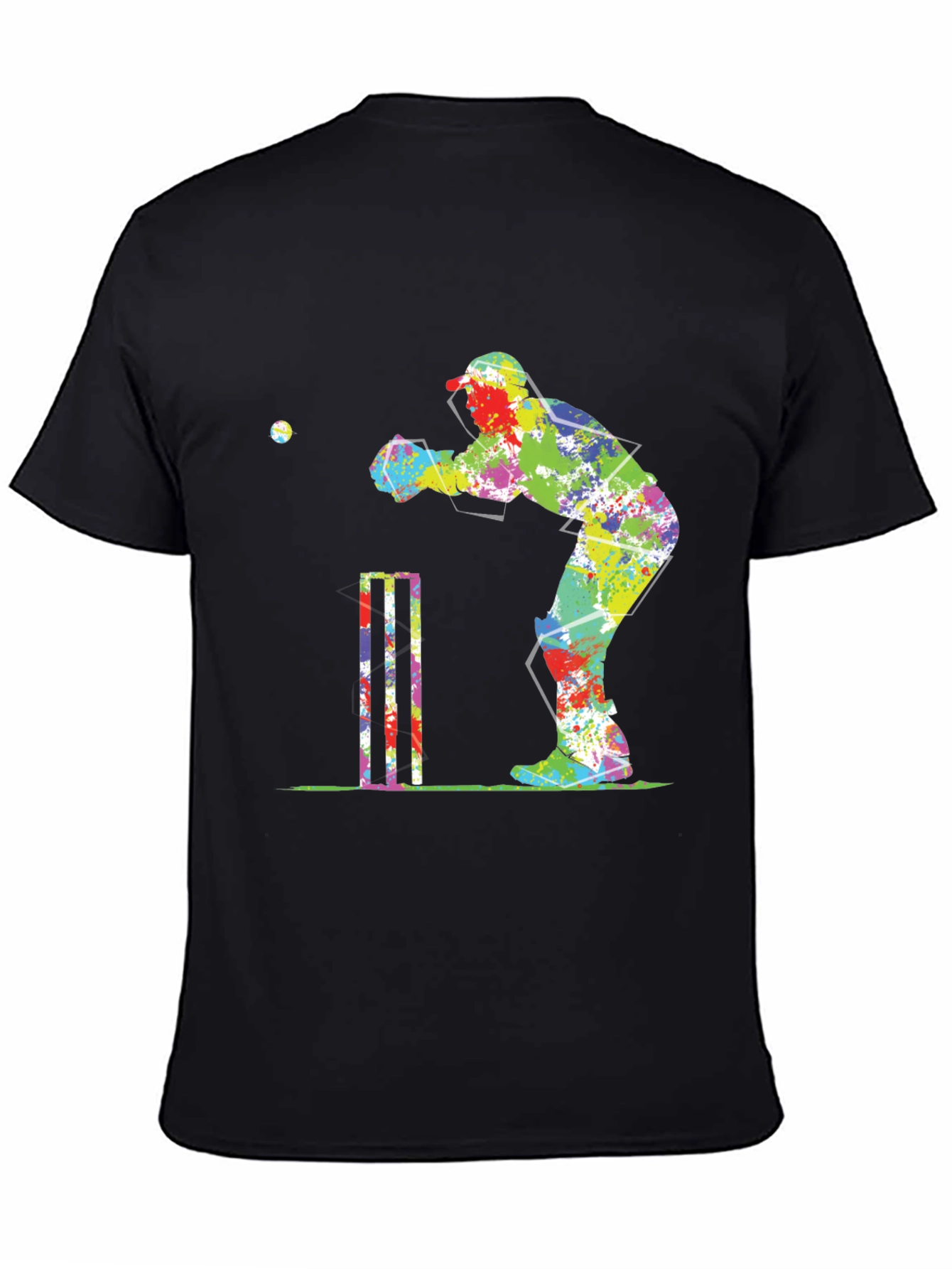 Cricket Player Splash Graphic Tee