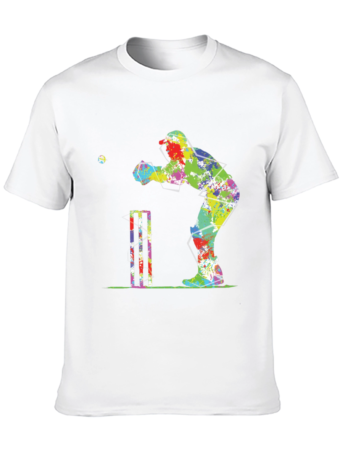 Cricket Player Splash Graphic Tee