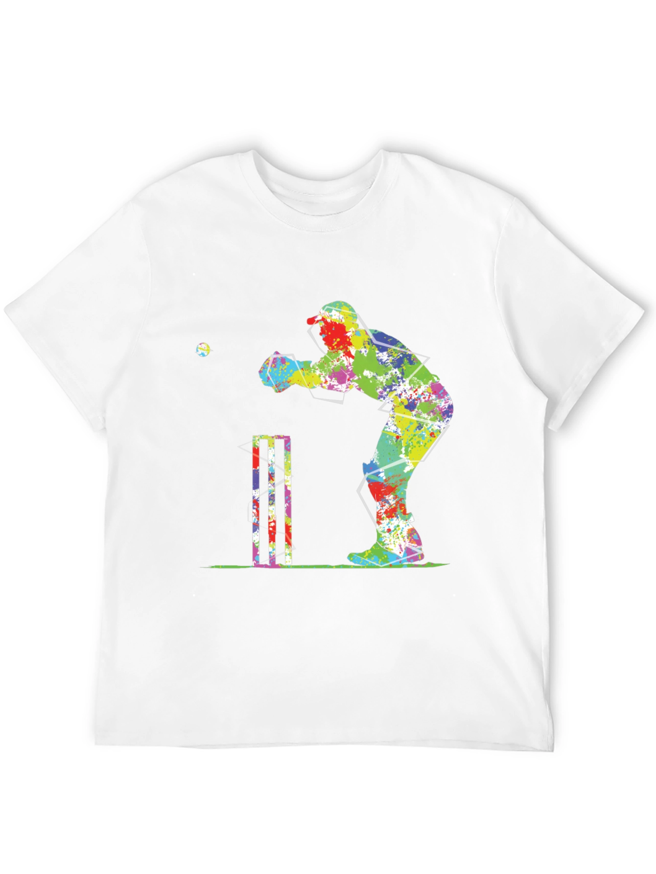 Cricket Player Splash Graphic Tee