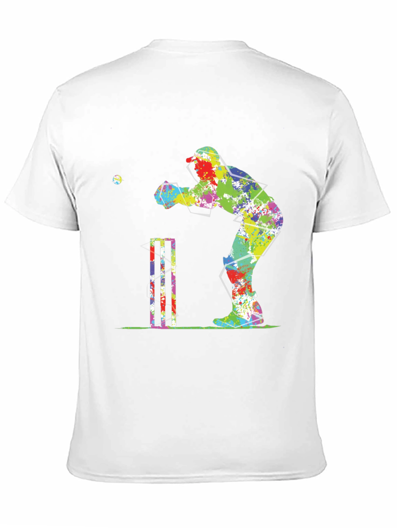 Cricket Player Splash Graphic Tee