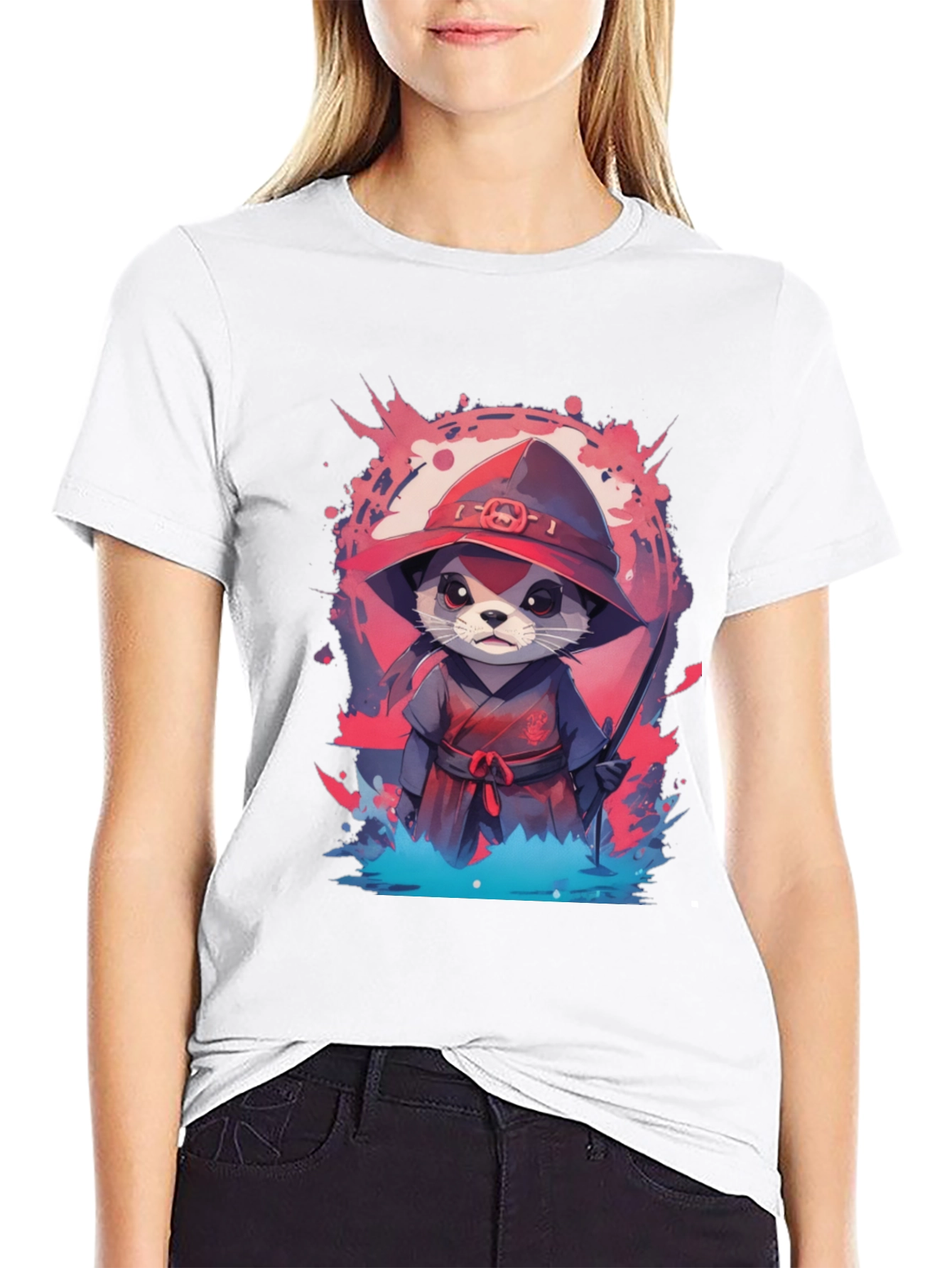 Ninja Otter Graphic Tee - Unique Design
