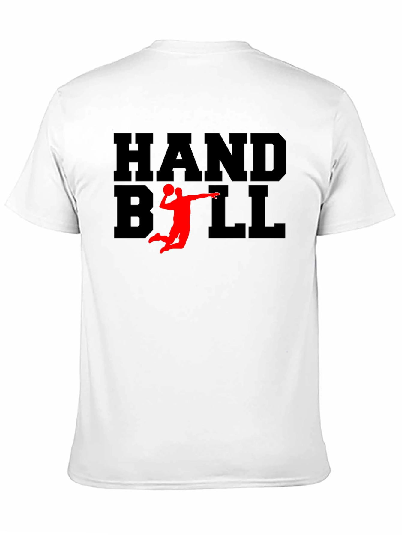Handball Graphic Tee - Black Cotton T-Shirt