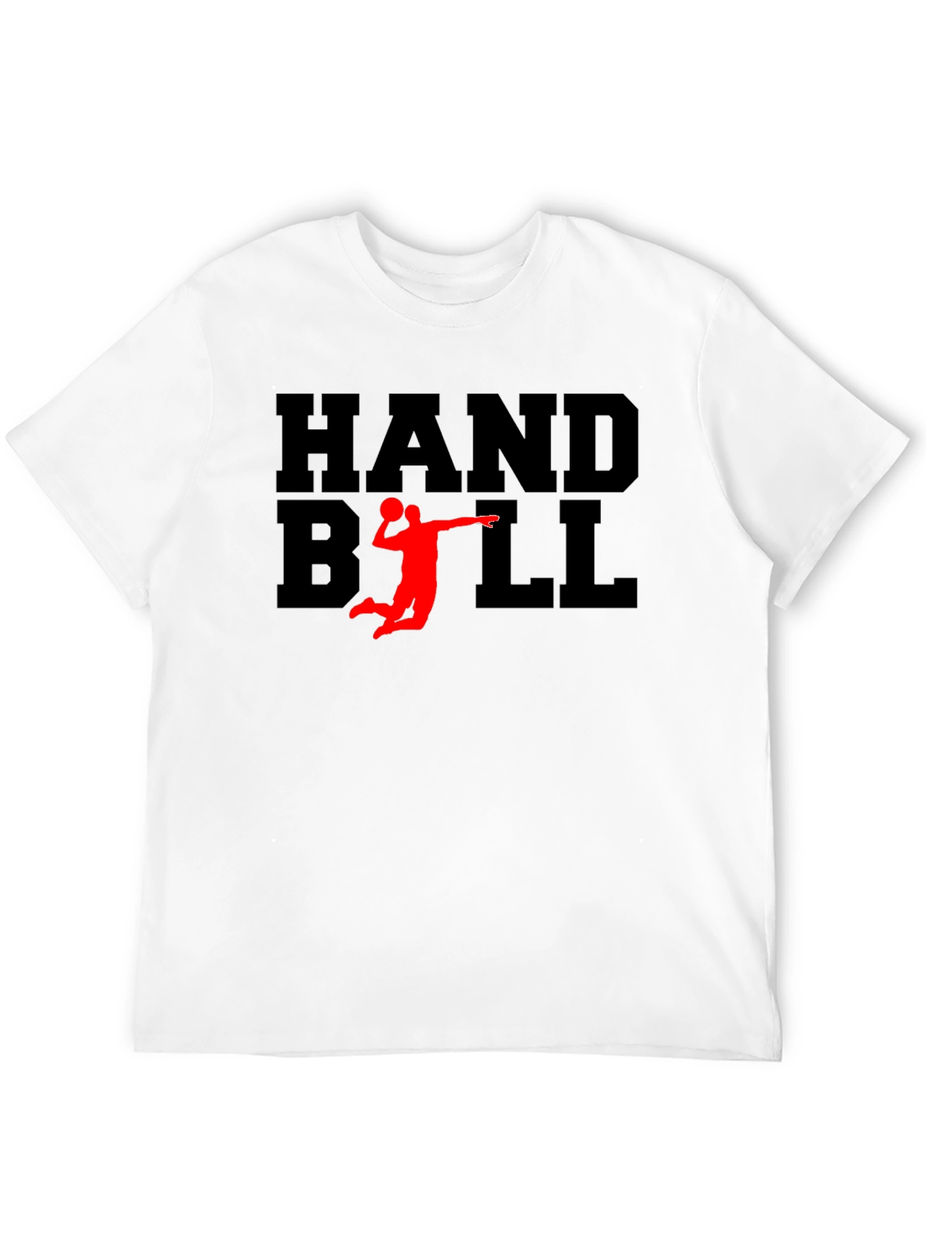 Handball Graphic Tee - Black Cotton T-Shirt