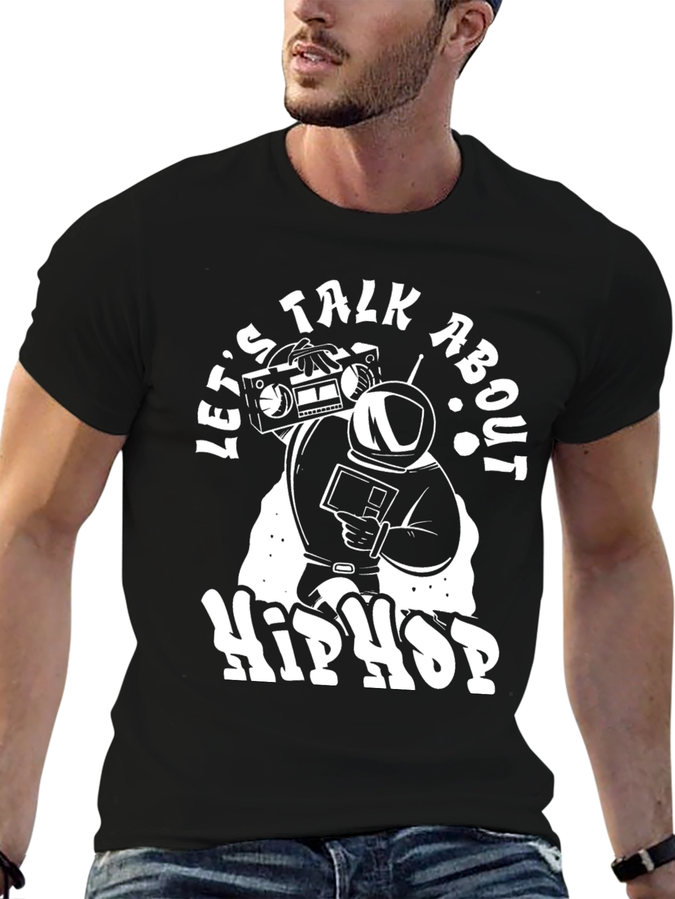Hip Hop Astronaut Graphic T-Shirt