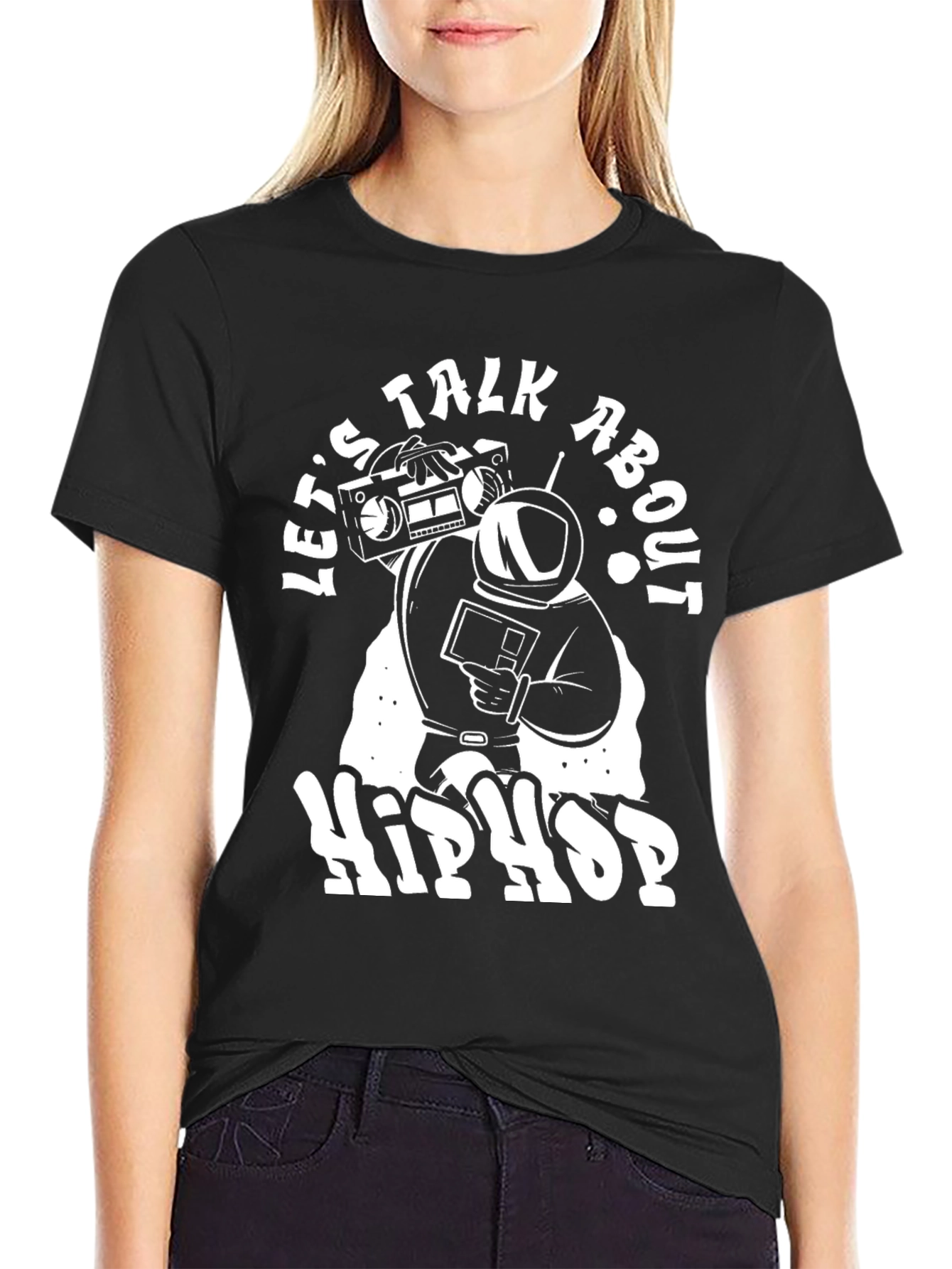 Hip Hop Astronaut Graphic T-Shirt