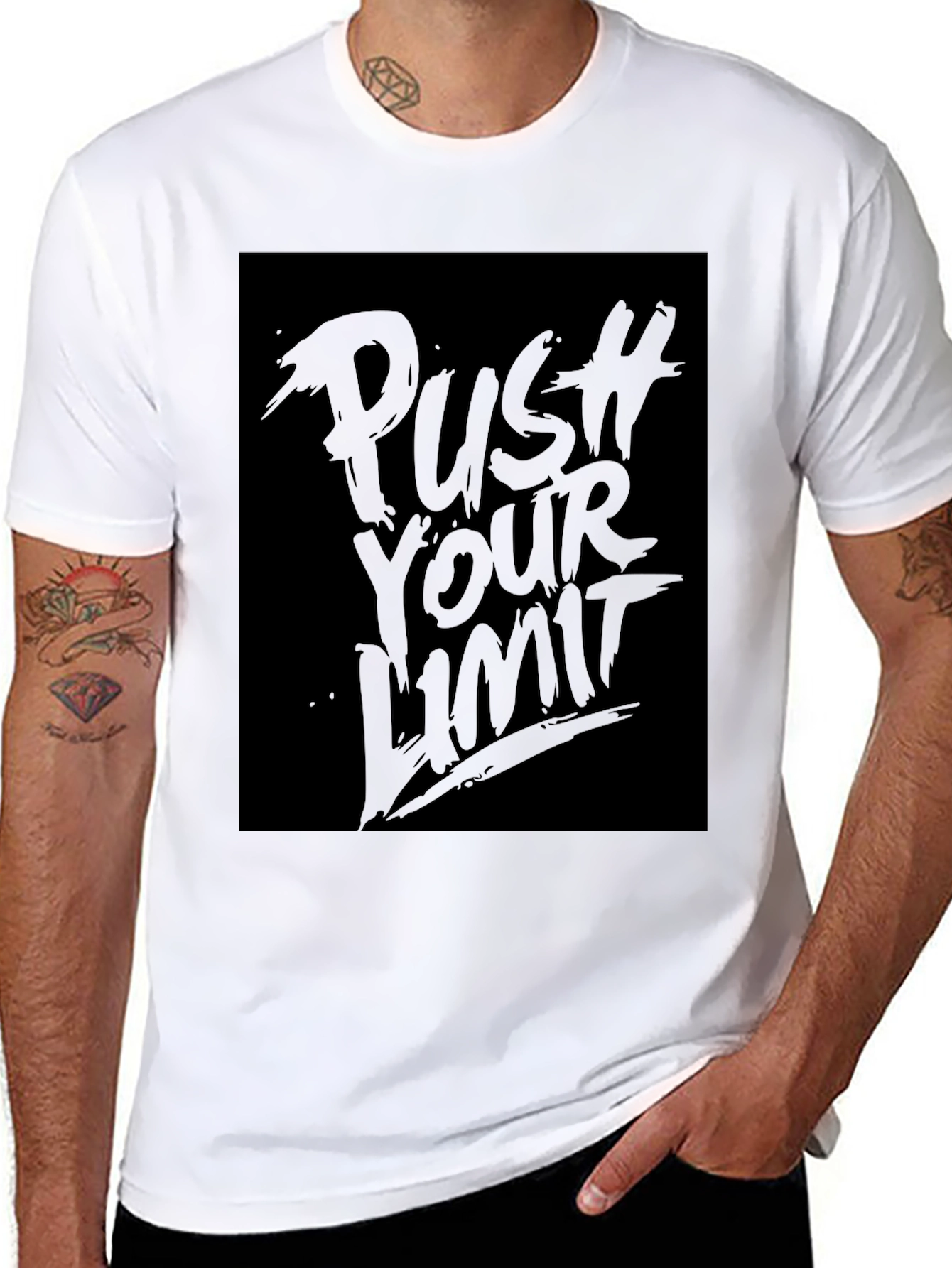 Push Your Limit Graphic Tee - Black