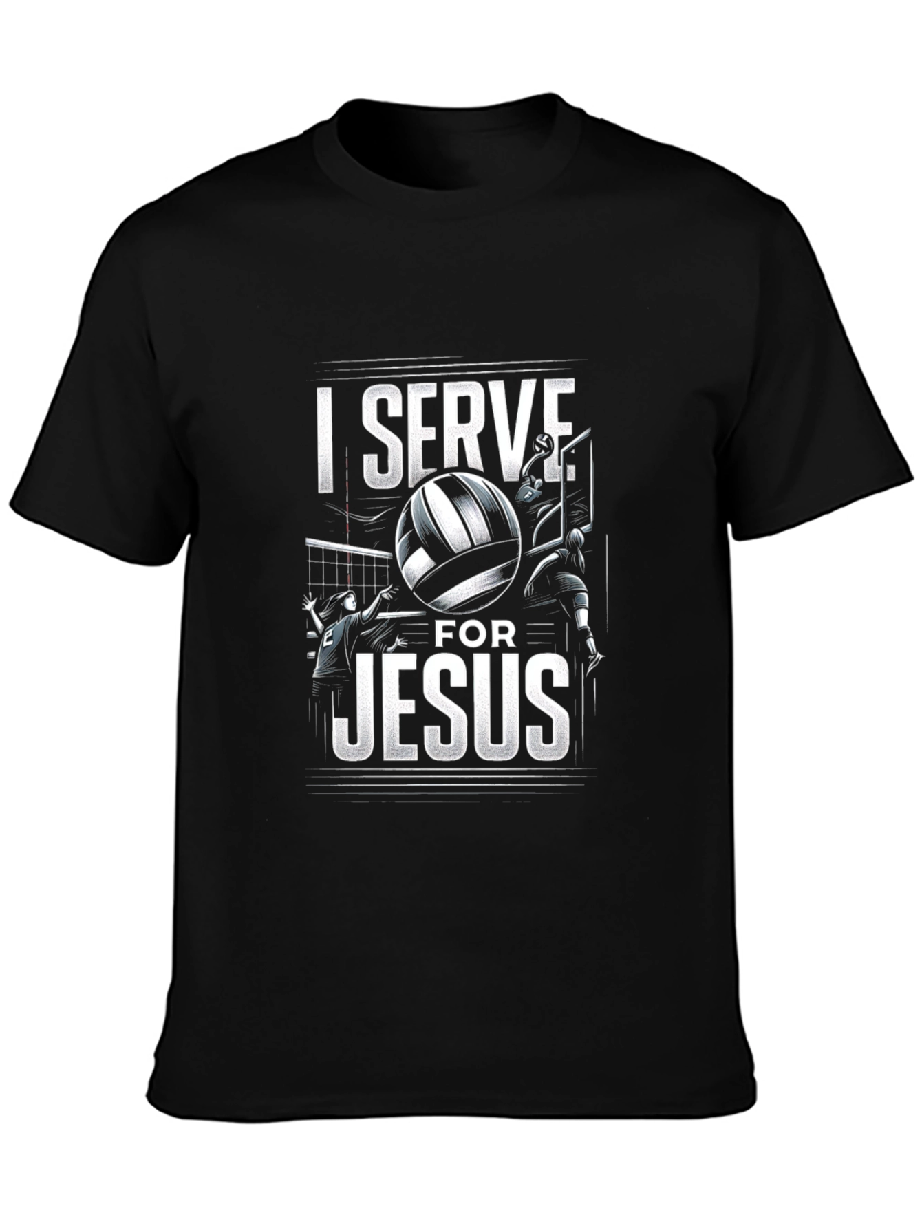 I Serve for Jesus Volleyball Graphic T-Shirt