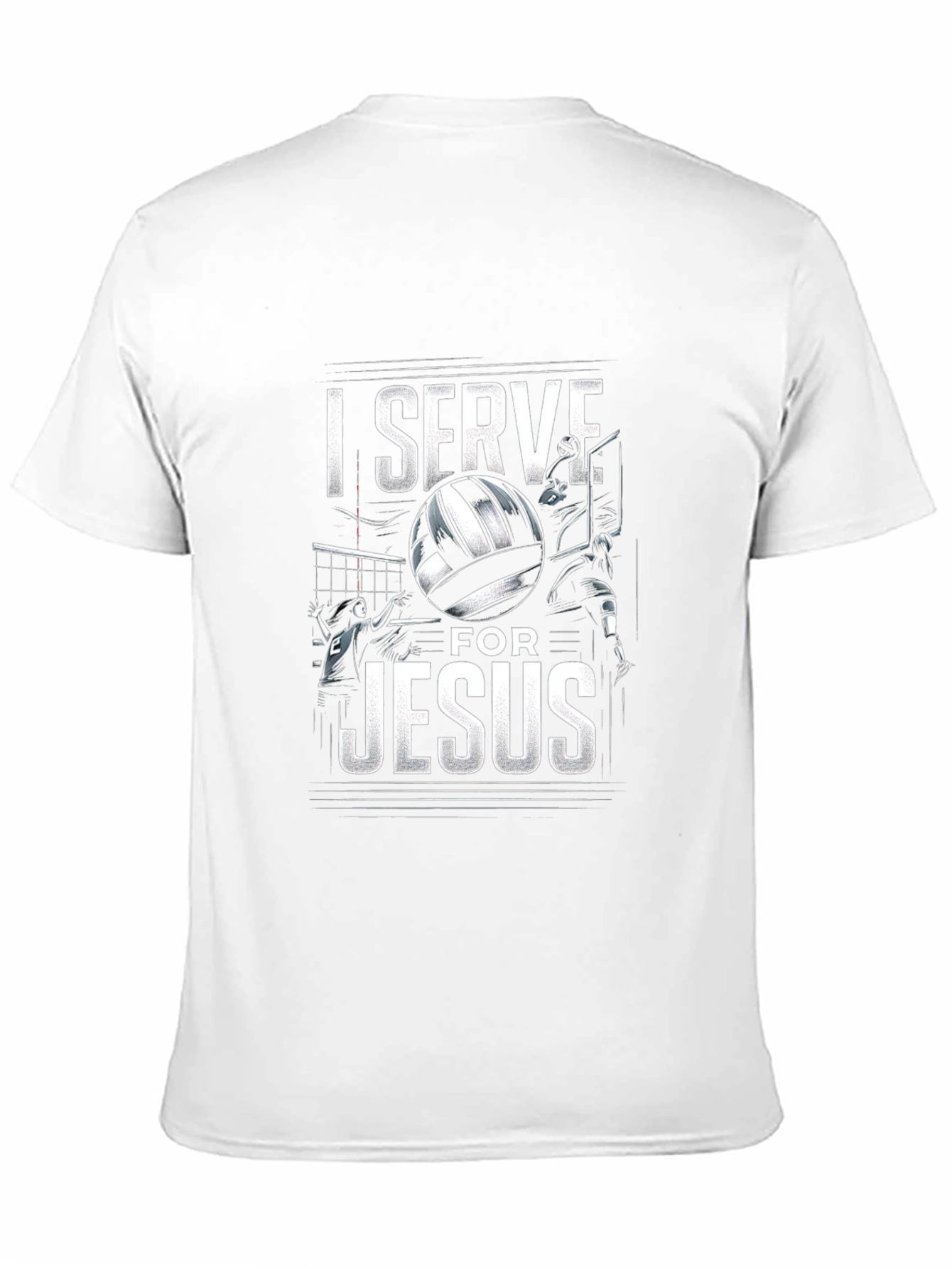 I Serve for Jesus Volleyball Graphic T-Shirt