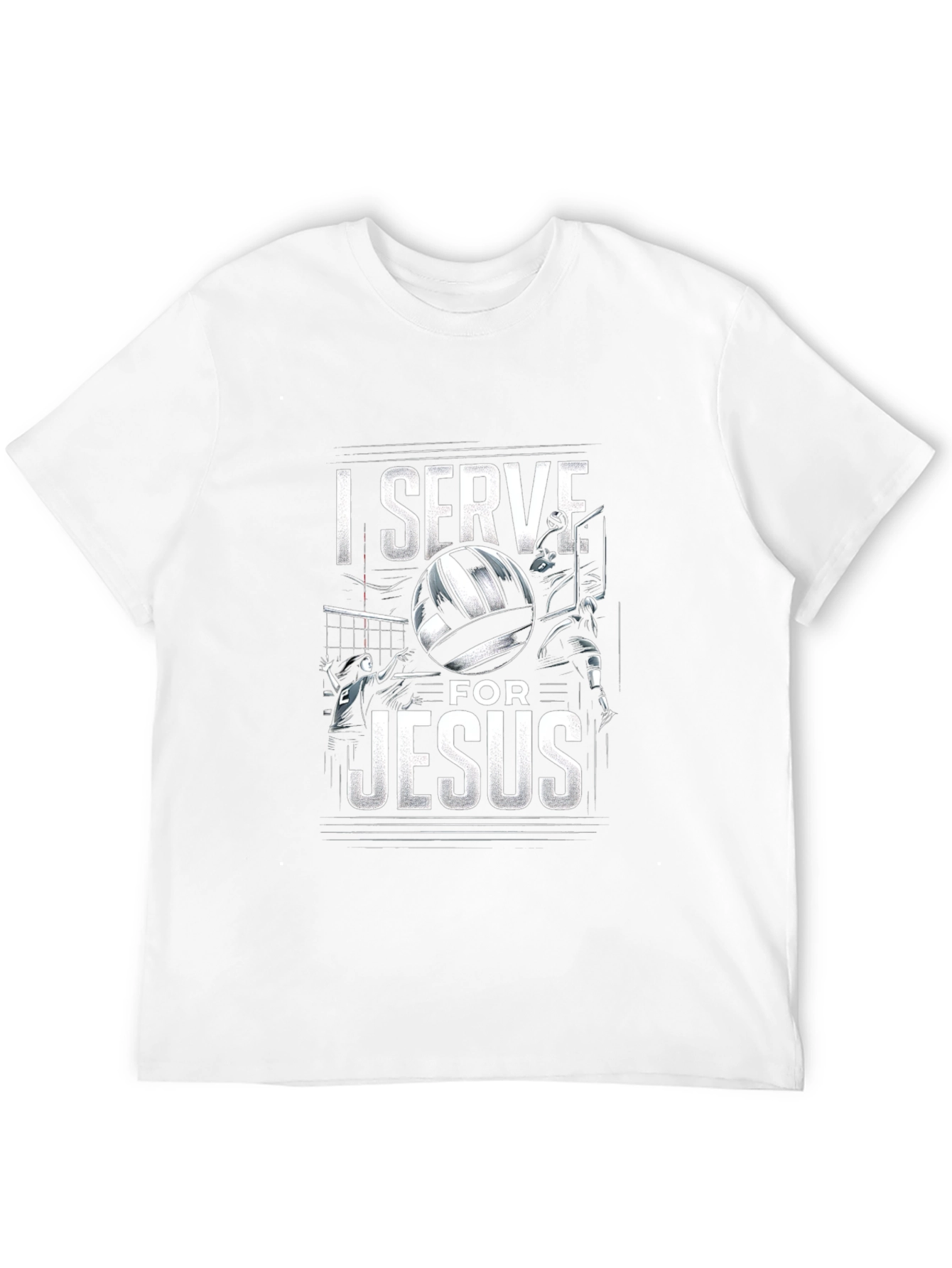 I Serve for Jesus Volleyball Graphic T-Shirt