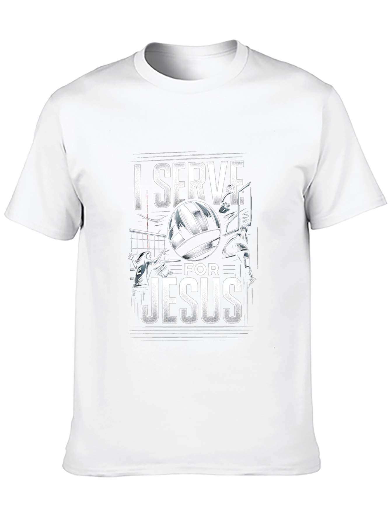 I Serve for Jesus Volleyball Graphic T-Shirt