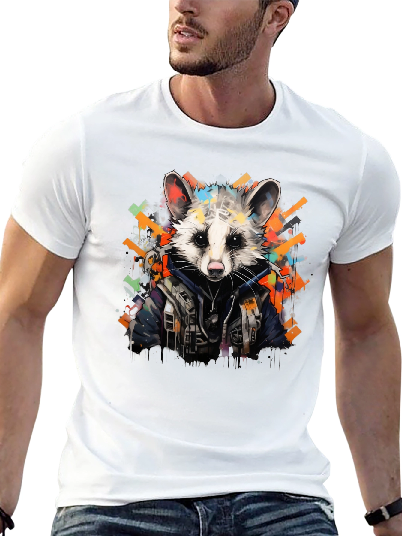 Urban Raccoon Graphic Tee
