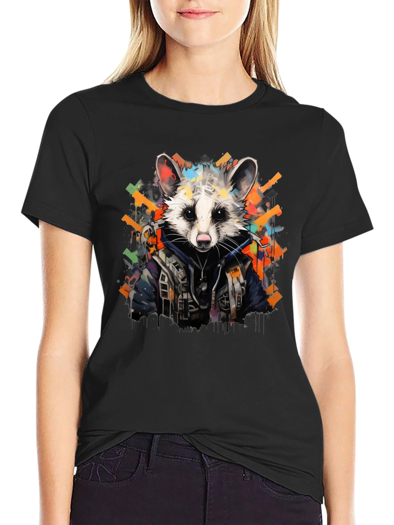 Urban Raccoon Graphic Tee