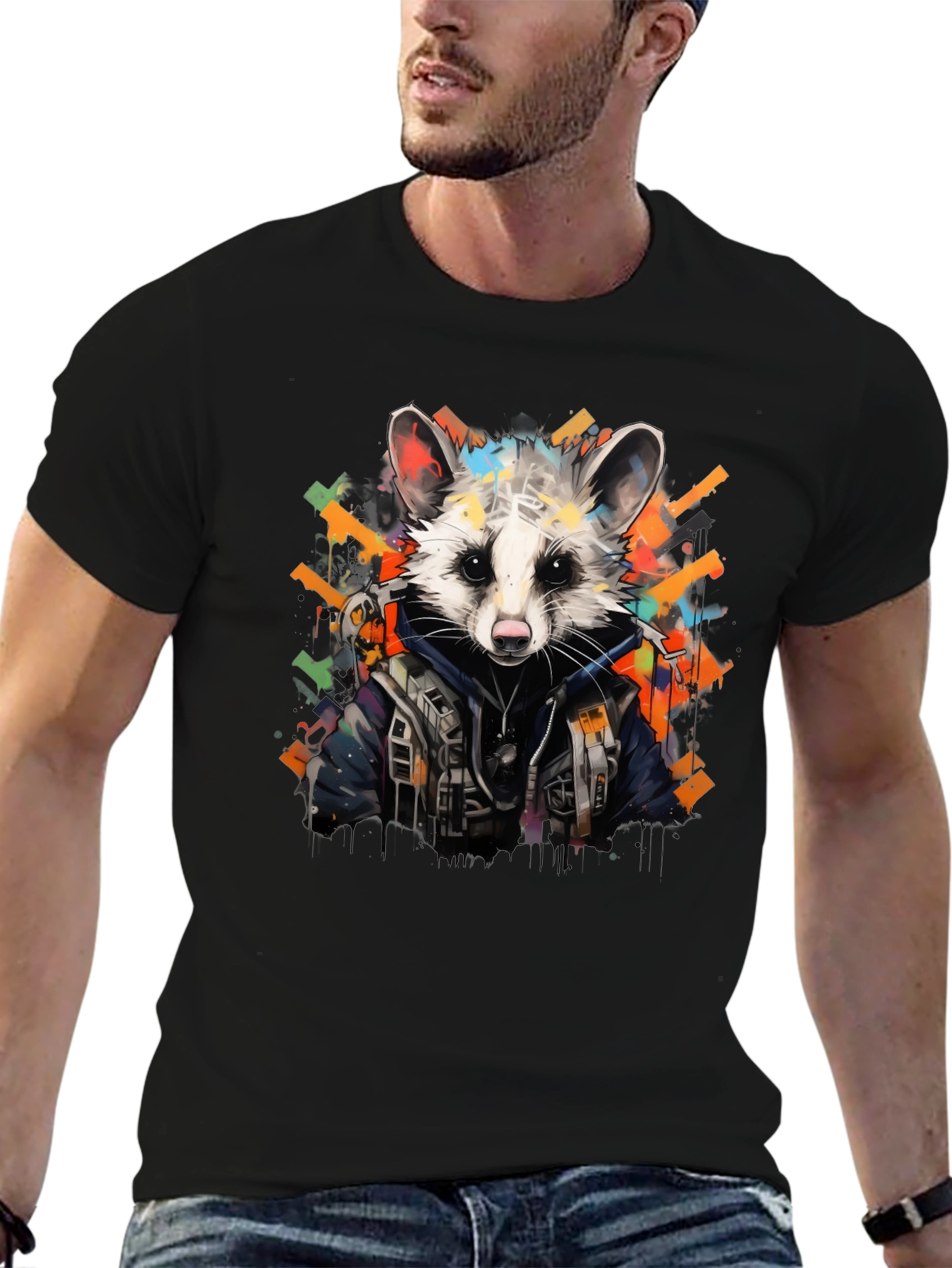 Urban Raccoon Graphic Tee