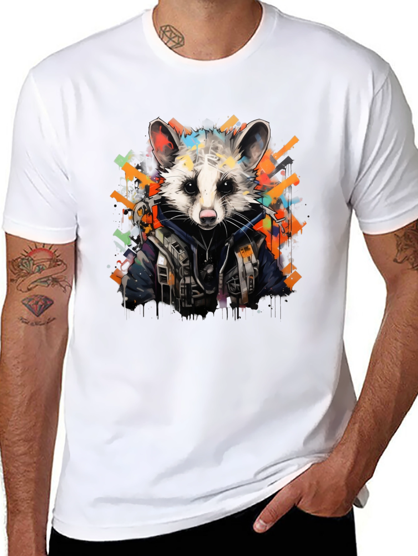 Urban Raccoon Graphic Tee