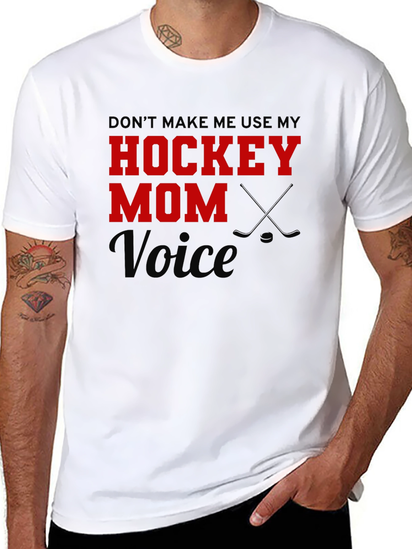 Hockey Mom Voice T-Shirt Funny Mom Tee