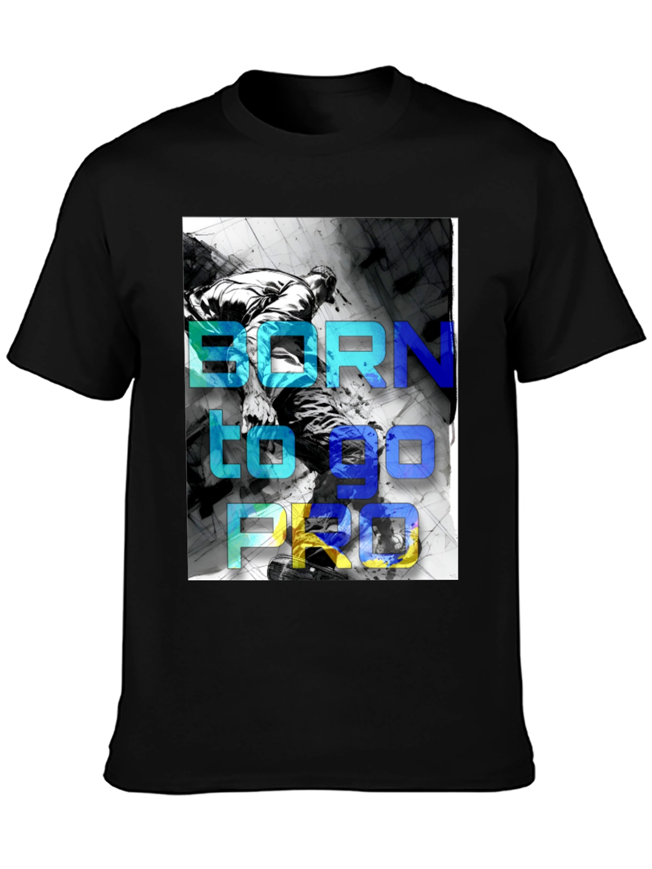 Born to Go Pro Graphic Tee - Black