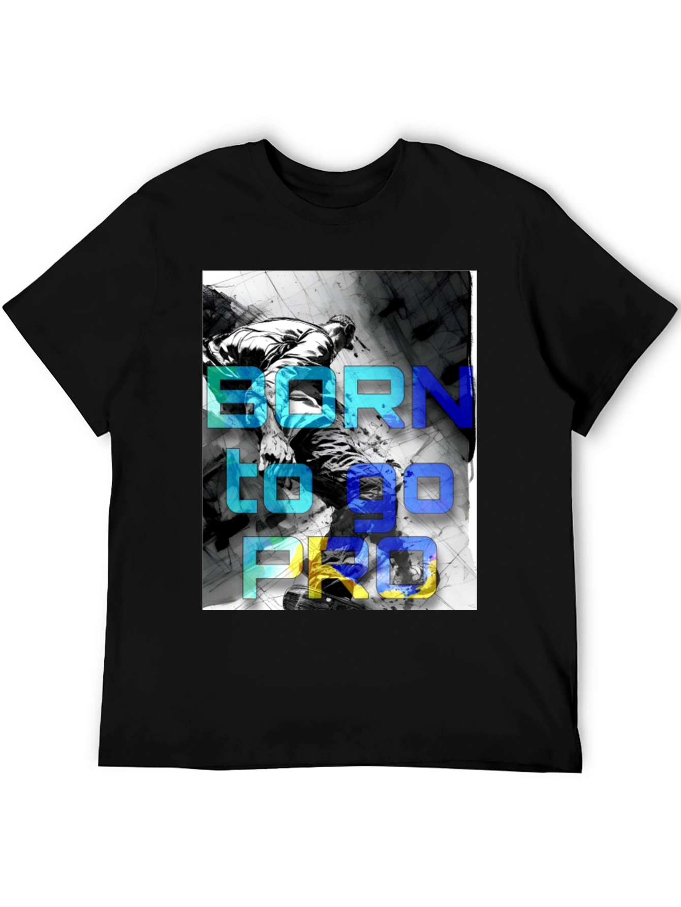Born to Go Pro Graphic Tee - Black