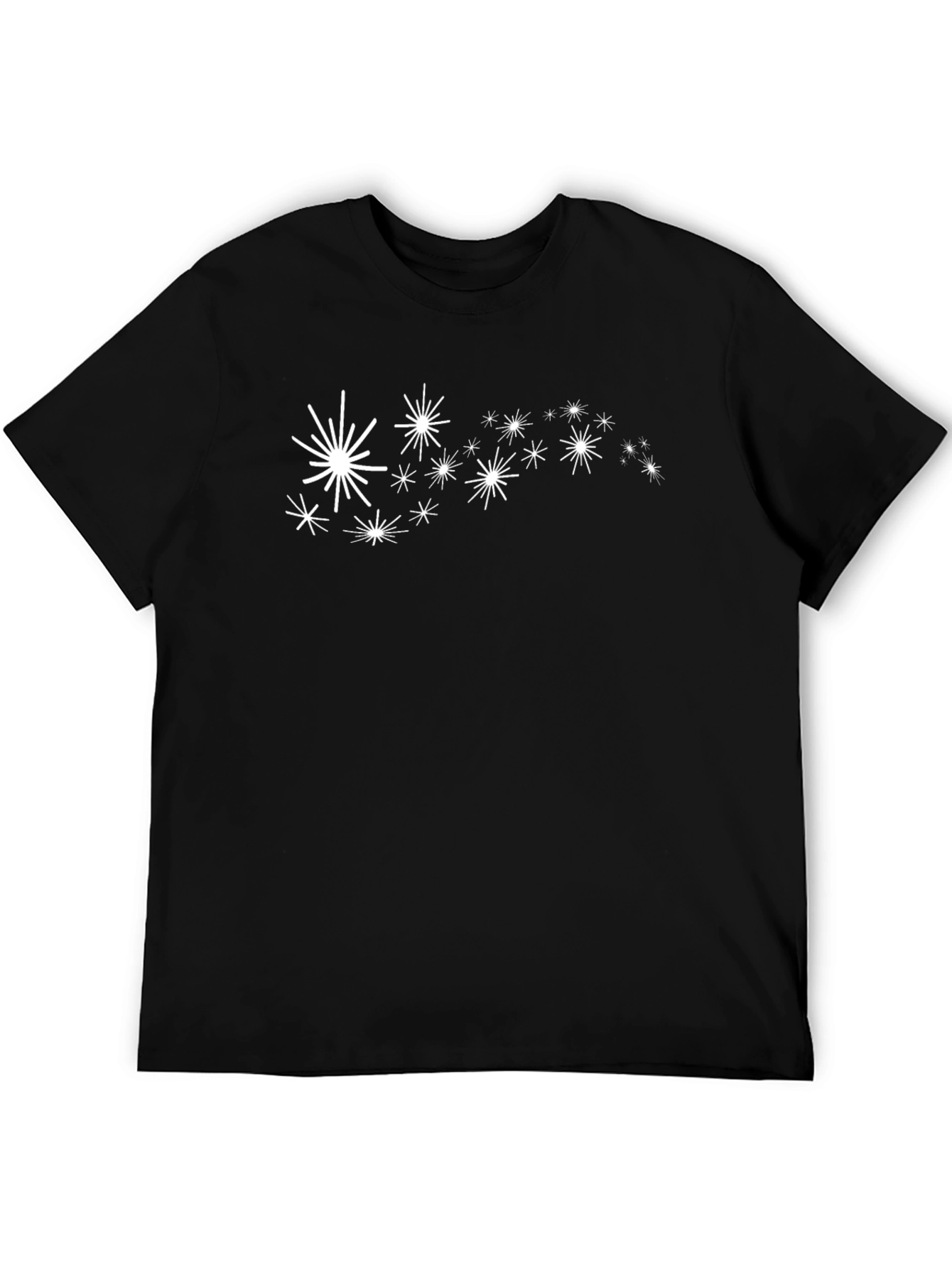 Stylish Black Tee with Star Burst Design