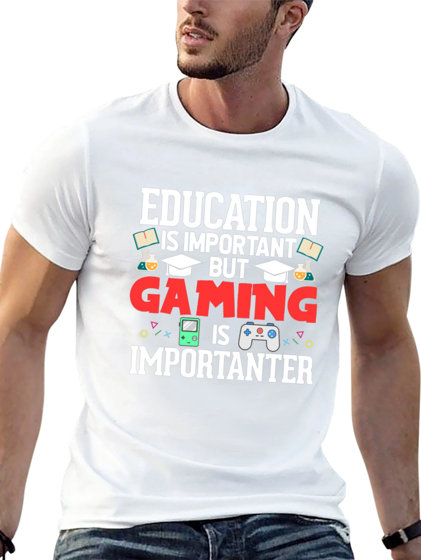Education Important But Gaming Importanter T-Shirt
