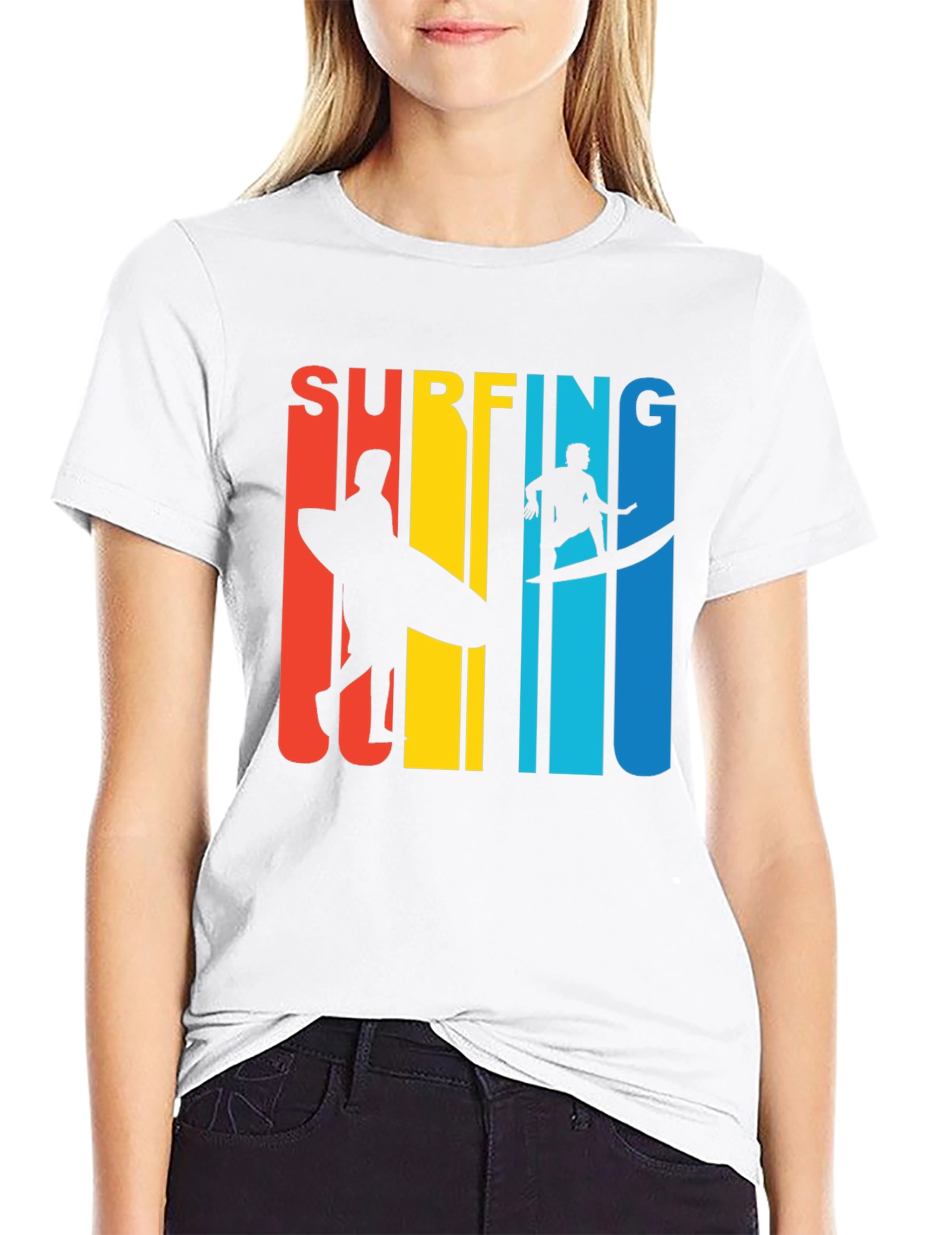 Surfing Graphic Tee | Retro Surfer Design