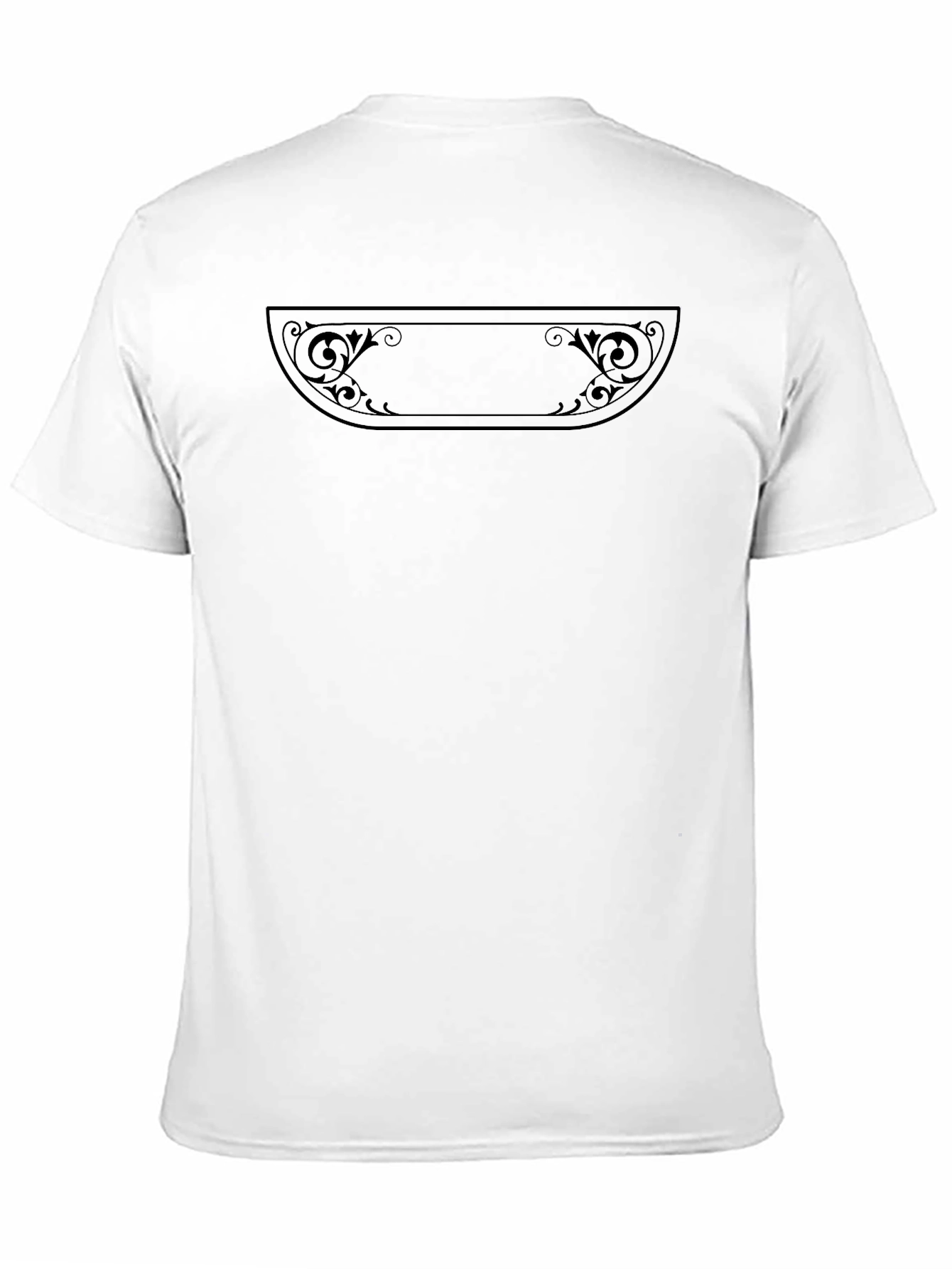 Elegant Black Tee with Ornamental Graphic